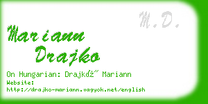 mariann drajko business card